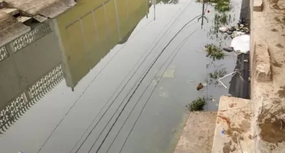 gorakhpur news  चिलमापुर में 12 दिन से सड़क पs नाली के पानी  लोग परेशान