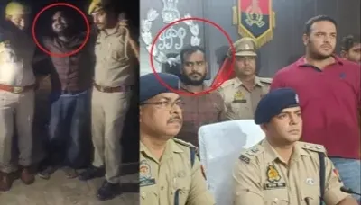 दरोगा के पिस्टल छीनके भागत रहे अमेठी हत्याकांड के आरोपी चंदन  पुलिस पैर में गोली मारके कइलस घायल