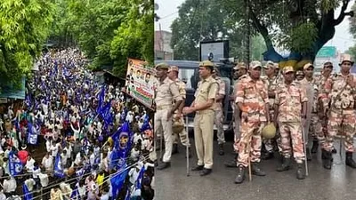 bharat bandh 2024  वाराणसी में लउकल भारत बंद के असर  सड़क पऽ उतरले बसपा कार्यकर्ता  सपा निकलस पैदल मार्च