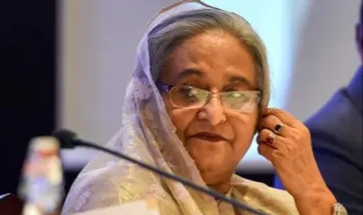 bangladesh crisis  बांग्लादेश से भारत पहुंचिहें शेख हसीना  रिफ्यूलिंग के बाद लंदन जा सकेला विमान