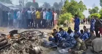west bengal  नंदीग्राम में भिड़ले बीजेपी टीएमसी कार्यकर्ता  महिला के हत्या के बाद बवाल  सात लोग घायल