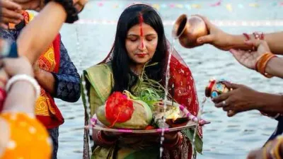 chhath puja 2024  आज कवने समय दिहल जाई संध्या अर्घ्य  ईहां जानीं भारत सहित यूनाइटेड स्टेट्स के शुभ मुहूर्त