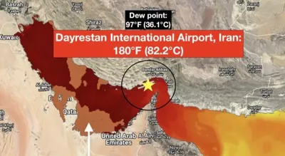 ईरान के गांव में पड़ल धरती के सबसे भीषण गर्मी  82 2 डिग्री सेल्सियस पहुंचल ताप सूचकांक