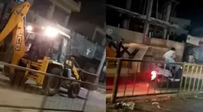 नशा में jcb ड्राइवर मचवलस तांडव  10 से 12 लोगन के कुचल देलस  एगो के मउत