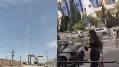 israel hamas war   हमनीं तेल अवीव पऽ कइनीं बड़ मिसाइल हमला      हमास के आर्म्ड विंग के बड़ दावा  इजरायल कइलस जवाबी कार्रवाई