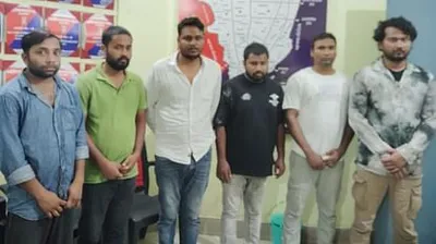 bihar news  जदयू नेता के होटल में शराब पार्टी चलत रहे  अचानक पुलिस पहुंचल आ 6 युवक गिरफ्तार