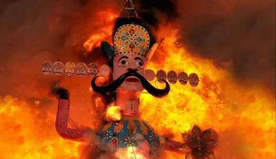 dussehra 2024   विजयदशमी पs रावण दहन मुहूर्त आ शस्त्र पूजन विधि जानीं