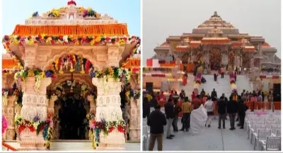 22 जनवरी के इs शुभ दिन आ गइल  आजु कइसन दिख रहल बा भगवान राम के मंदिर  इहां देखी तस्वीर