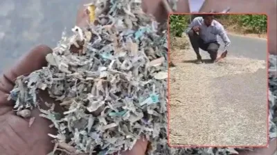 यूपी में भूसा के जइसन सड़क आ खेत में मिलल नोट  पुलिस अधिकारी रहस्य में उलझले