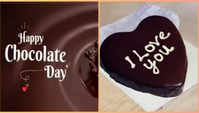 chocolate day 2024  अपना हाथे से बनाईं प्रेमी खातीर चॉकलेट केक  नाव के साथे लिखी  i love u 